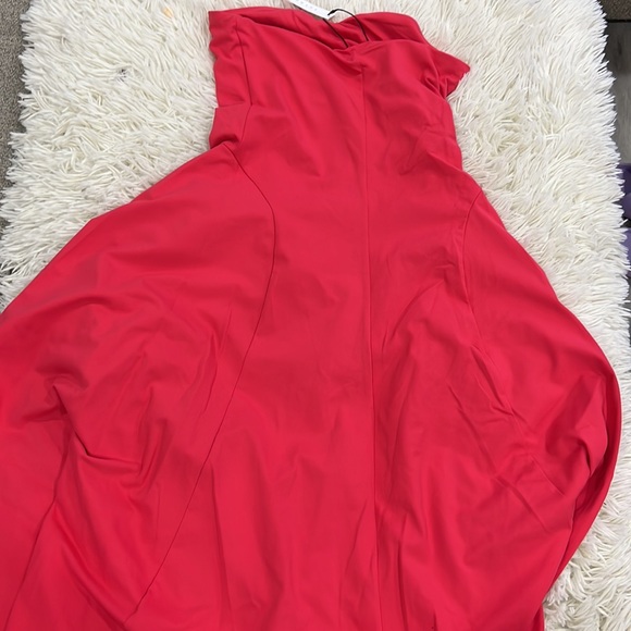 Susana Monaco strapless seamed high low dress watermelon - Picture 6 of 7